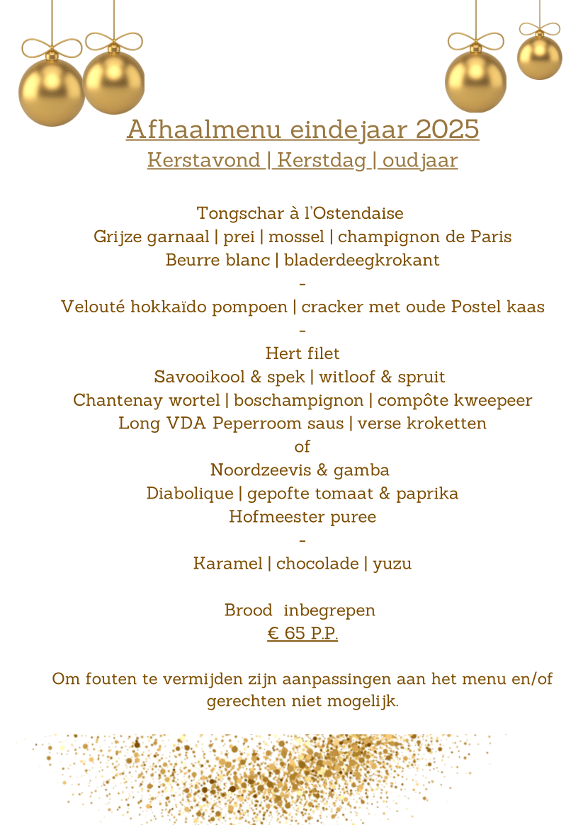 Eindejaars Afhaal Marron | TableFever