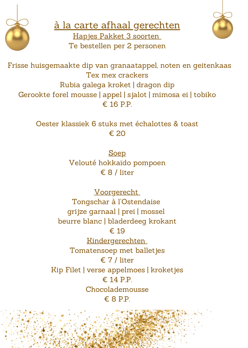 Eindejaars Afhaal Marron | TableFever