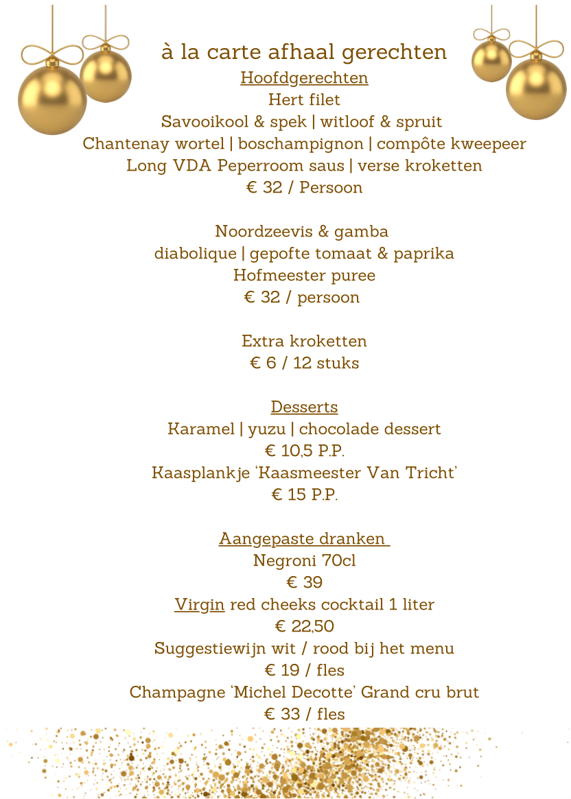 Eindejaars Afhaal Marron | TableFever