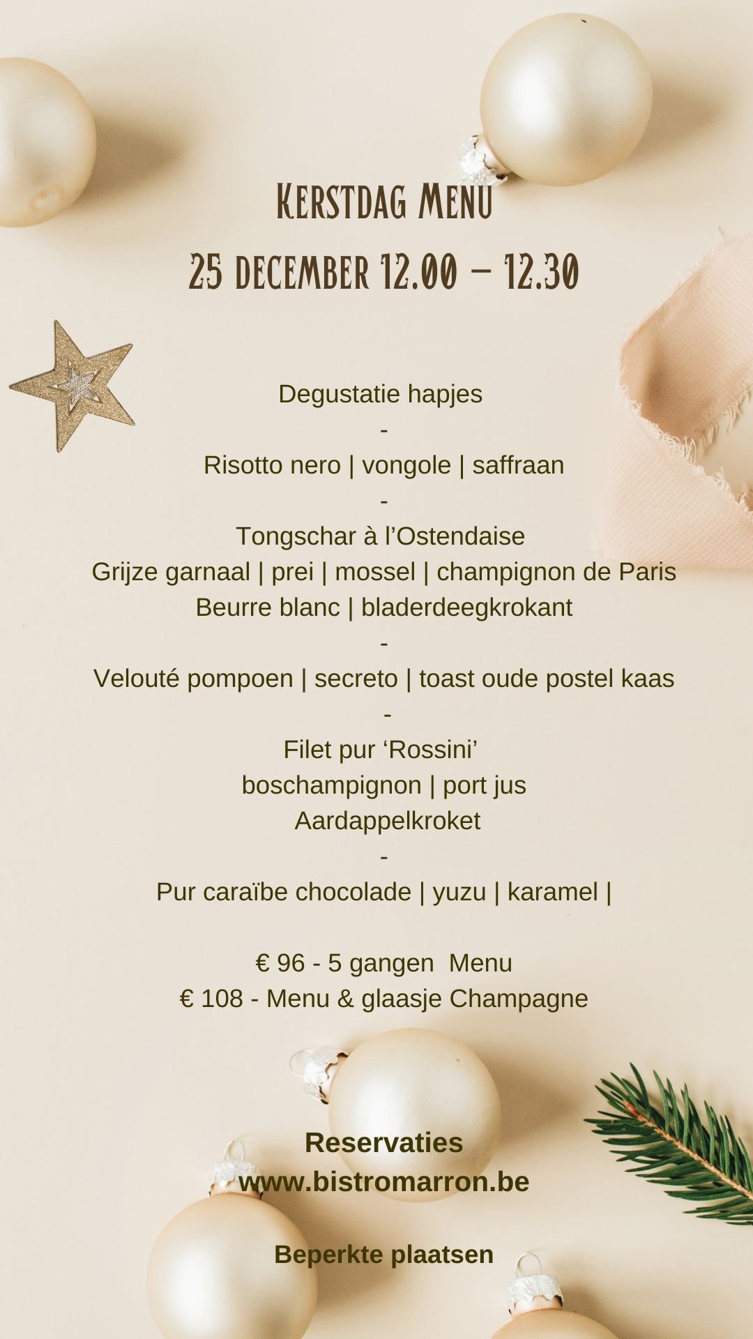 Kerstdag Menu Marron | TableFever